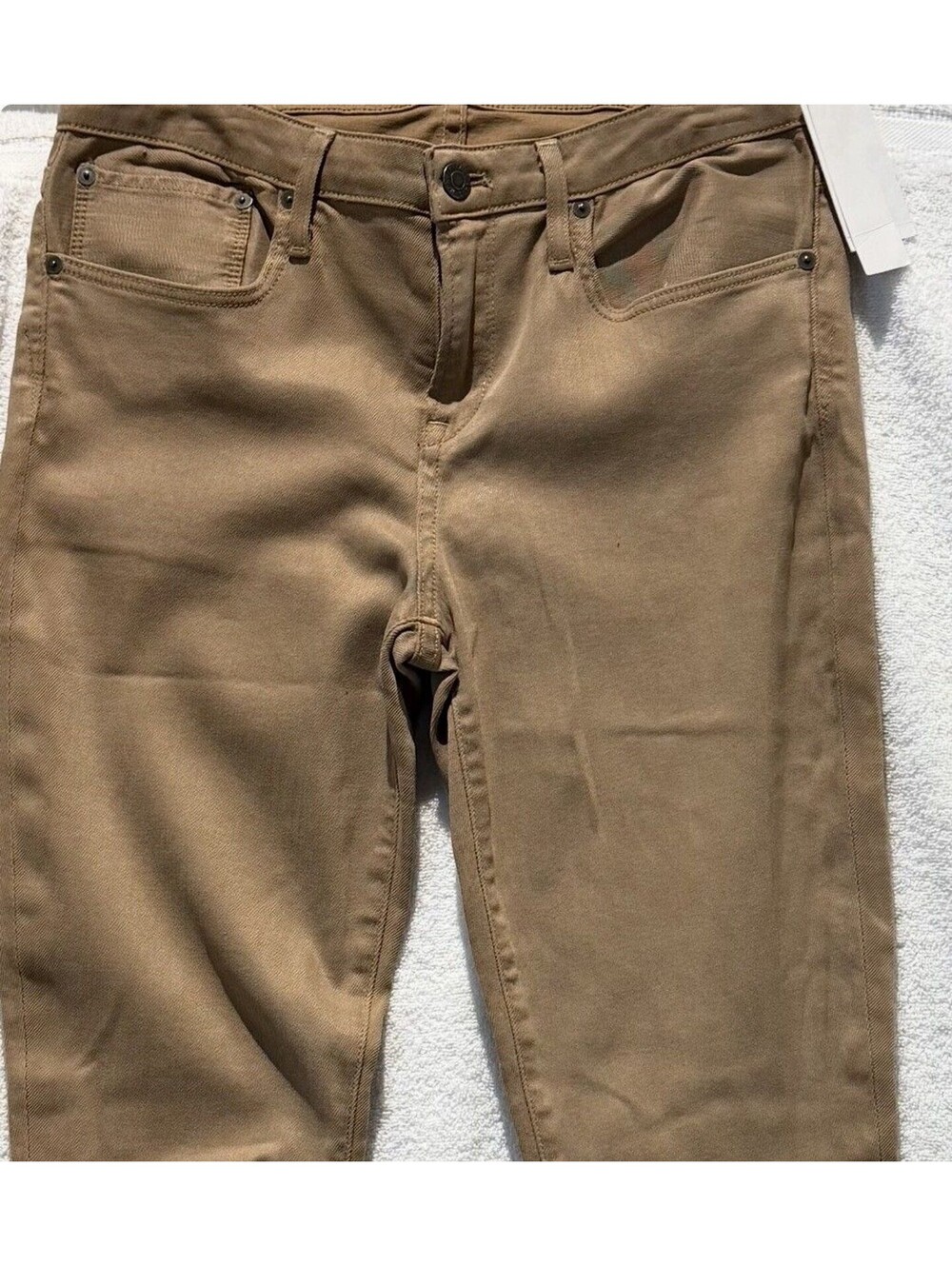 Helmut Lang Women's Ankle Pants Slim Straight Leg Khaki Beige Tan  30